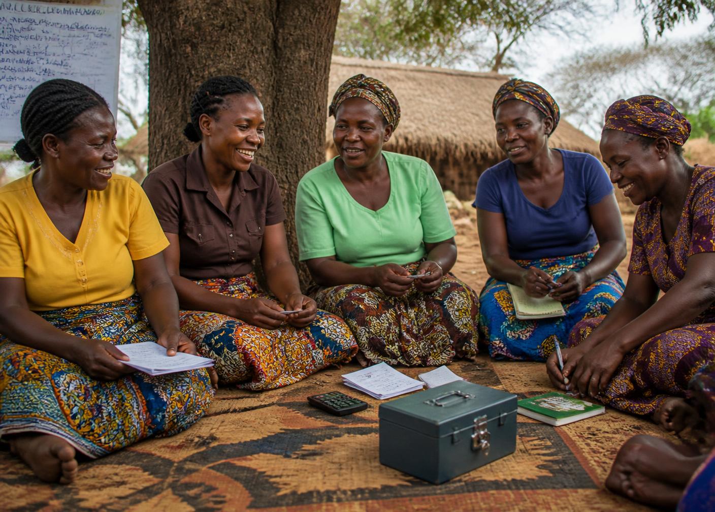A community training gathering in rural Zambia